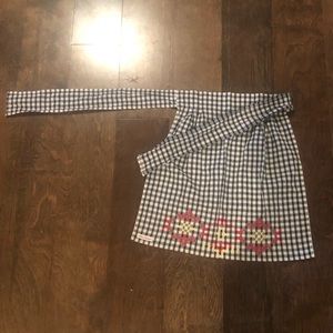 Handmade checkered kids apron
